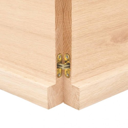 Væghylde 160x60x(2-4) cm ubehandlet massivt egetræ