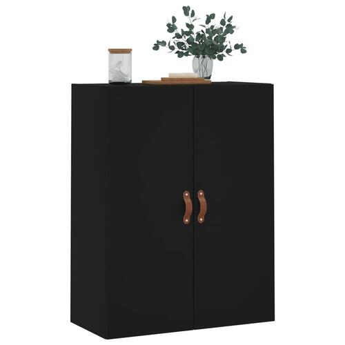 Væghængt skab 69,5x34x90 cm sort