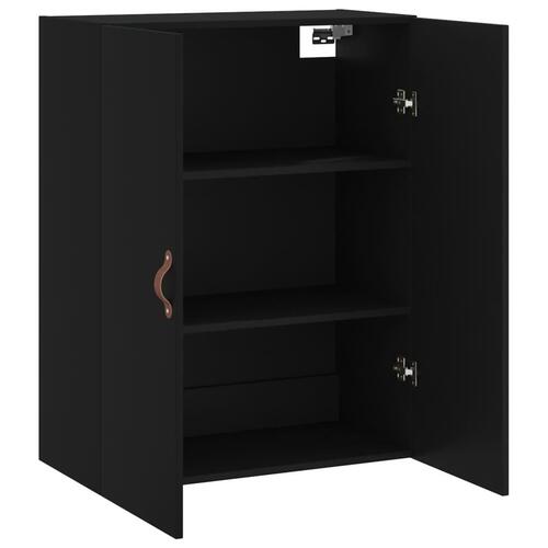 Væghængt skab 69,5x34x90 cm sort