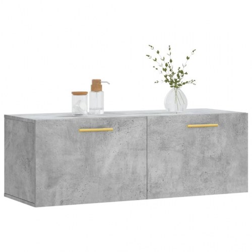 Vægskab i konstrueret træ 100 x 36,5 x 35 cm - betongrå