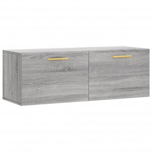 Vægskab 100 x 36,5 x 35 cm i konstrueret træ - grå sonoma-eg