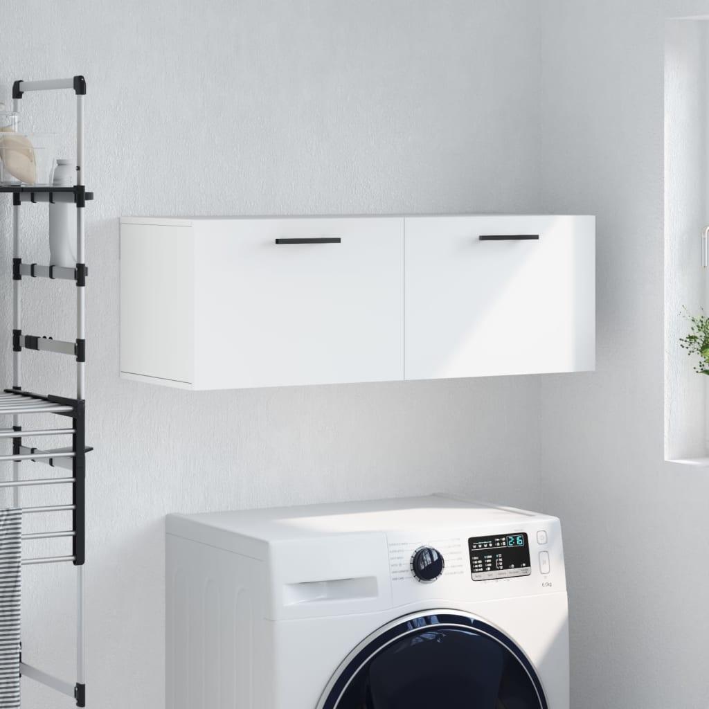 Vægskab 100 × 36,5 × 35 cm i konstrueret træ - hvid