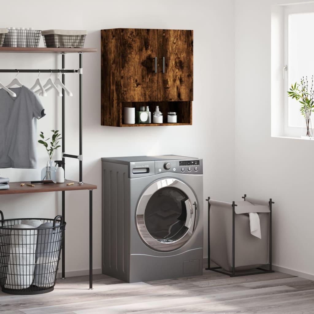 Vægskab 60x31x70 cm konstrueret træ røget egetræsfarve billede