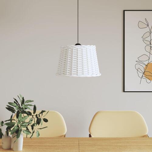 Lampeskærm til loftlampe Ø40x26 cm flet hvid