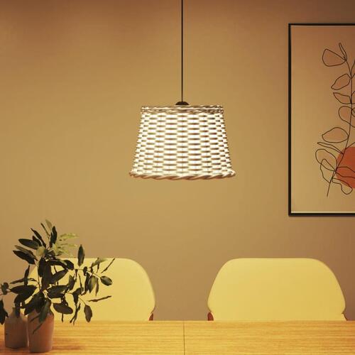 Lampeskærm til loftlampe Ø40x26 cm flet hvid