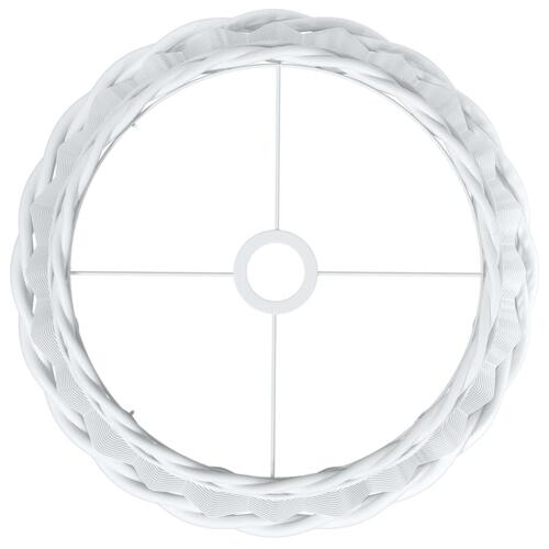 Lampeskærm til loftlampe Ø40x26 cm flet hvid