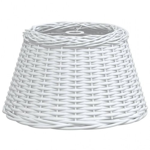 Lampeskærm til loftlampe Ø50 × 30 cm - flet, hvid