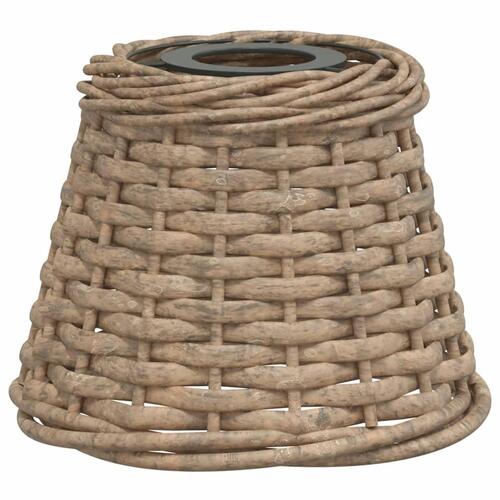 Lampeskærm til loftlampe Ø15x12 cm flet brun