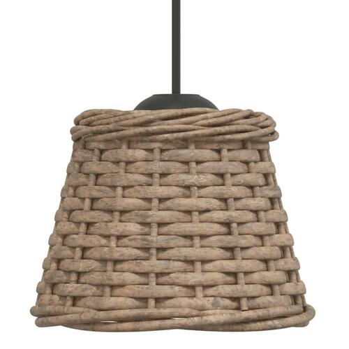 Lampeskærm til loftlampe Ø15x12 cm flet brun