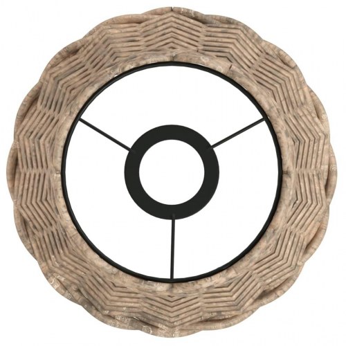 Lampeskærm til loftlampe Ø20 × 15 cm - flet, brun