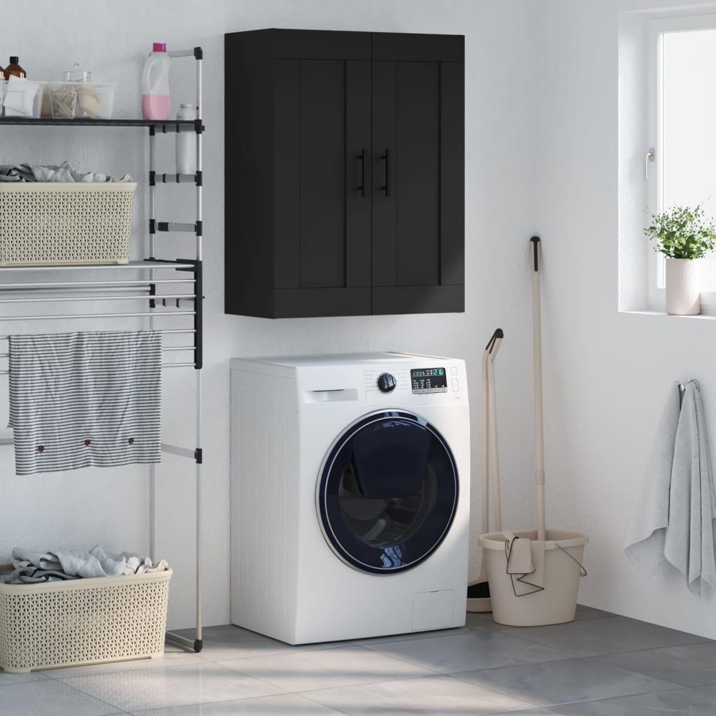 Vægskab 69,5x34x90 cm konstrueret træ sort billede