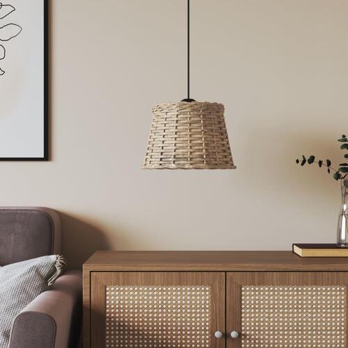 Lampeskærm til loftlampe Ø25x17 cm flet brun