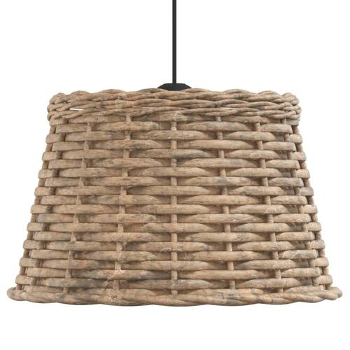 Lampeskærm til loftlampe Ø38x23 cm flet brun
