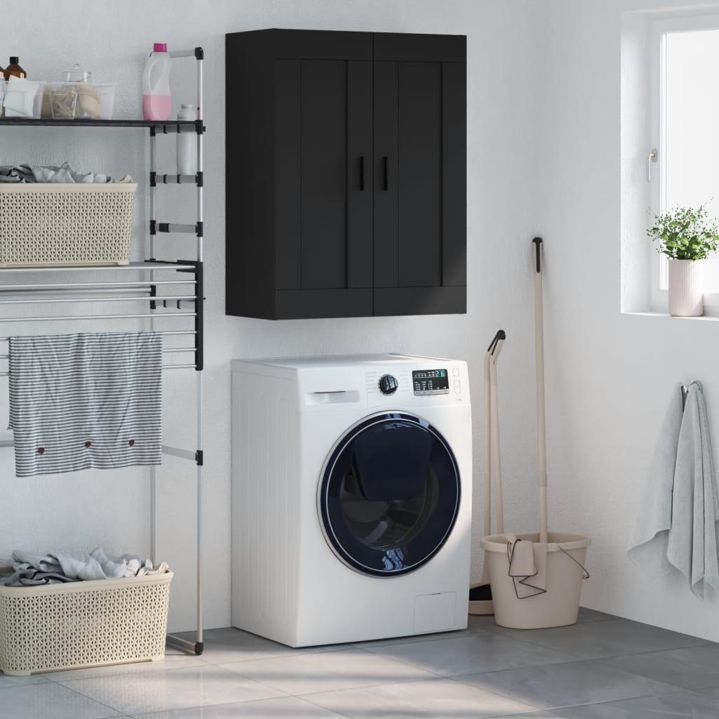 Vægskab 69,5X34X90 Cm Konstrueret Træ - Sort