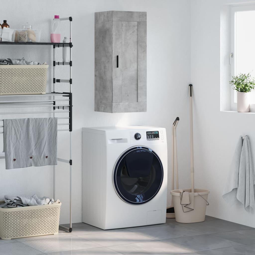 Vægskab 34,5X34X90 Cm Konstrueret Træ - Betongrå