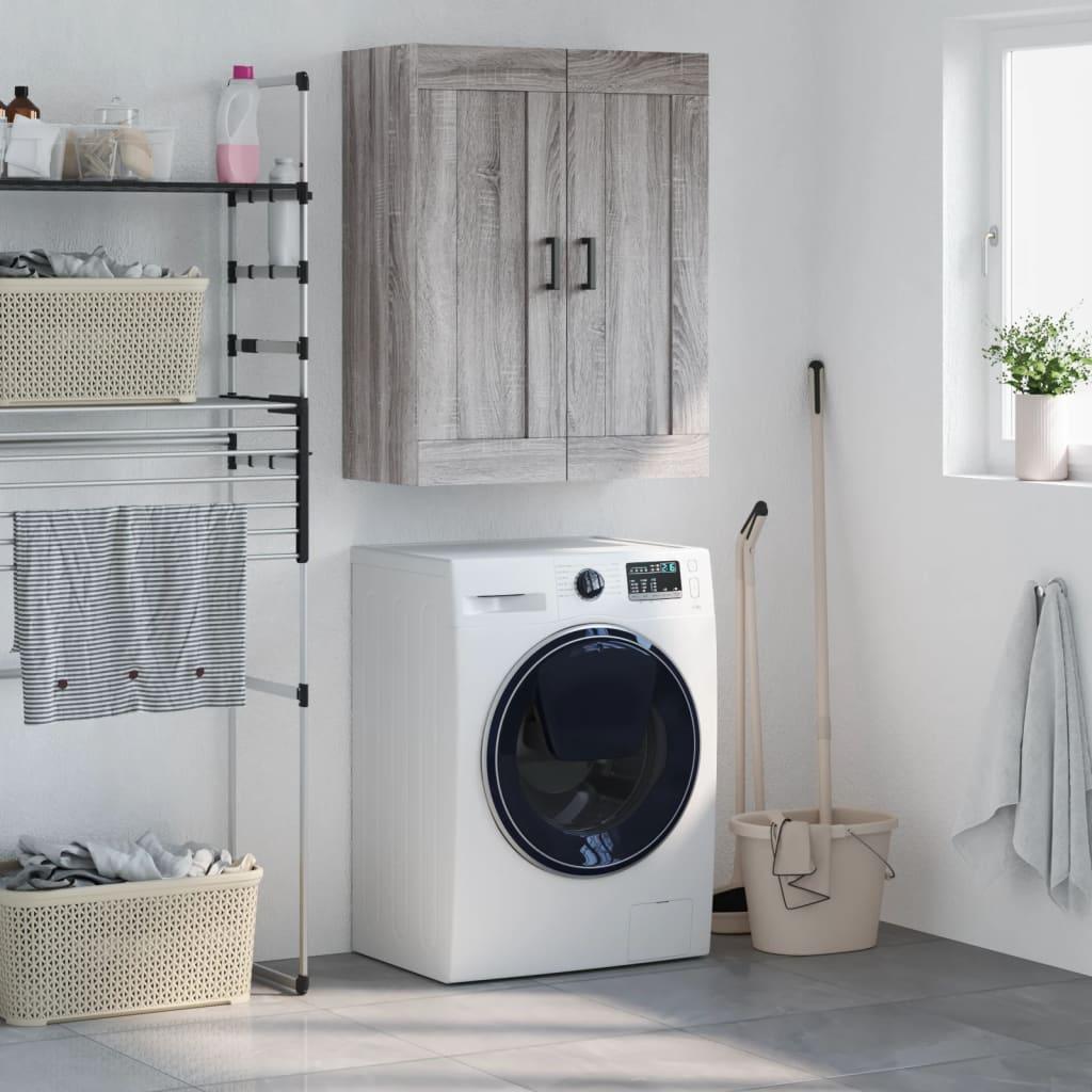 Vægskab 69,5x34x90 cm konstrueret træ grå sonoma-eg billede