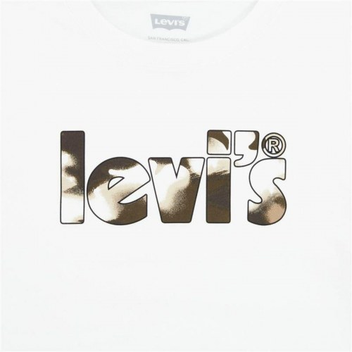 T-shirt Levi's Camo Poster Logo Bright Hvid - 3 år