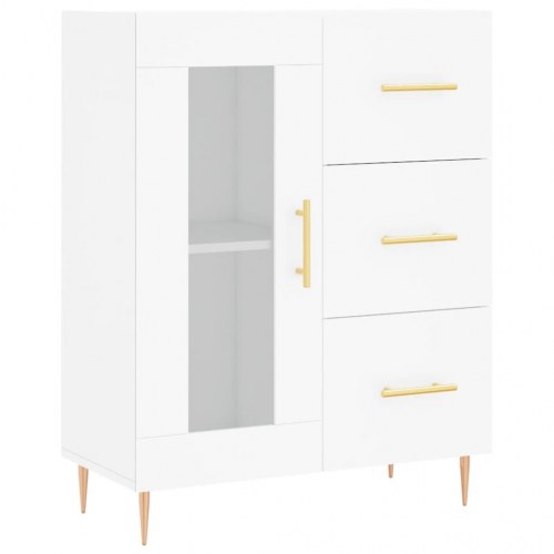 Skænk 69,5x34x90 cm konstrueret træ hvid