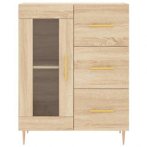 Skænk 69,5x34x90 cm konstrueret træ sonoma-eg