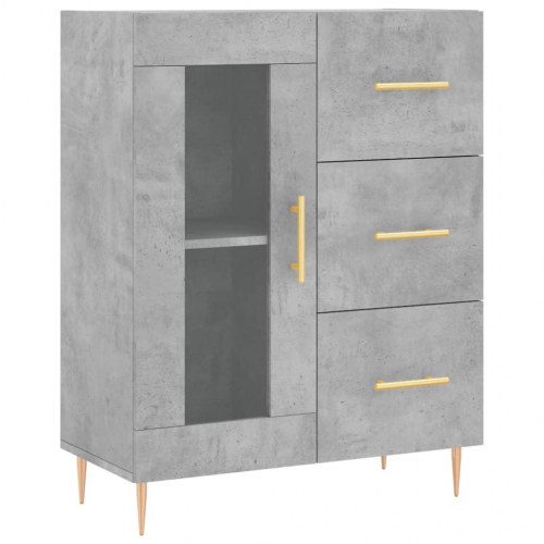 Skænk med glaslåge 69,5 x 34 x 90 cm - betongrå