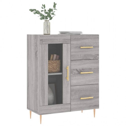 Skænk 69,5x34x90 cm konstrueret træ grå sonoma-eg