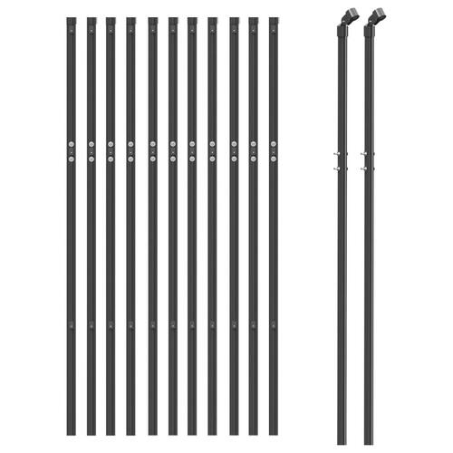 Trådhegn 1x25 m galvaniseret stål antracitgrå