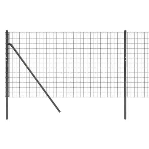 Trådhegn 1x25 m galvaniseret stål antracitgrå
