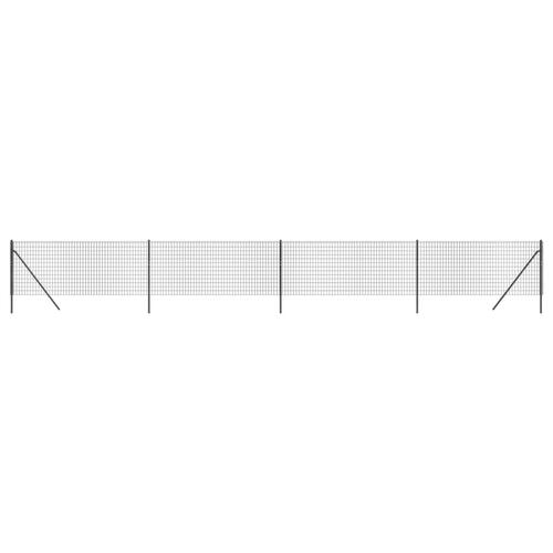 Trådhegn 1x10 m galvaniseret stål antracitgrå