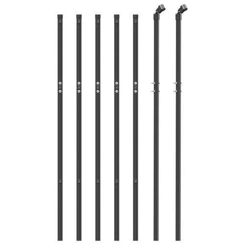Trådhegn 1x10 m galvaniseret stål antracitgrå