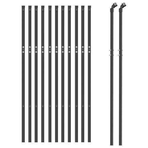 Trådhegn 0,8x25 m galvaniseret stål antracitgrå