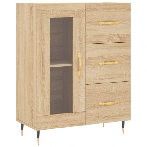 Skænk 69,5x34x90 cm konstrueret træ sonoma-eg