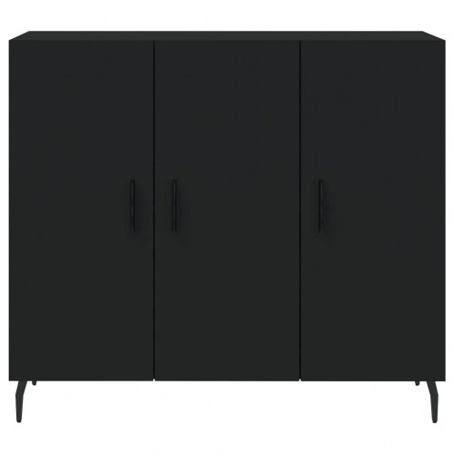 Skab 90x34x80 cm konstrueret træ sort