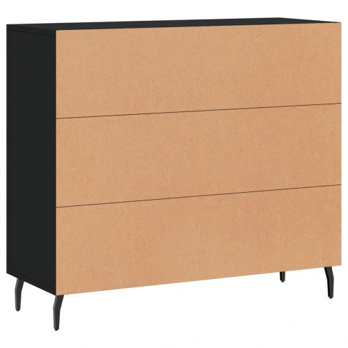 Skab 90x34x80 cm konstrueret træ sort
