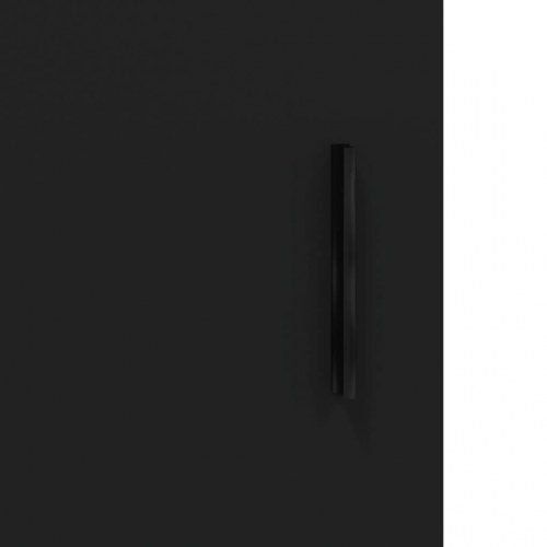 Skab 90x34x80 cm konstrueret træ sort