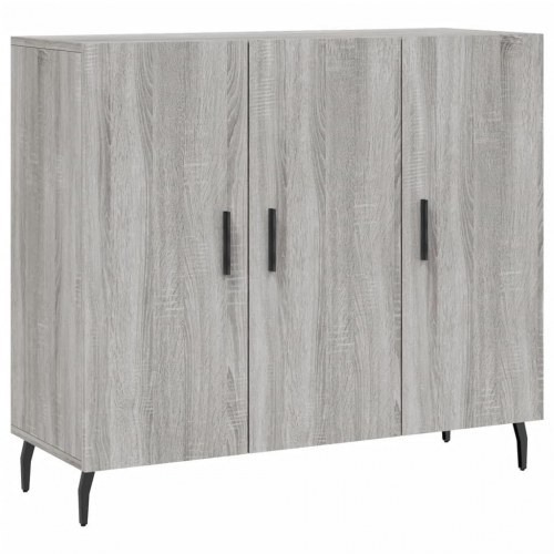 Skab/skænk 90×34×80 cm i konstrueret træ - grå sonoma-eg