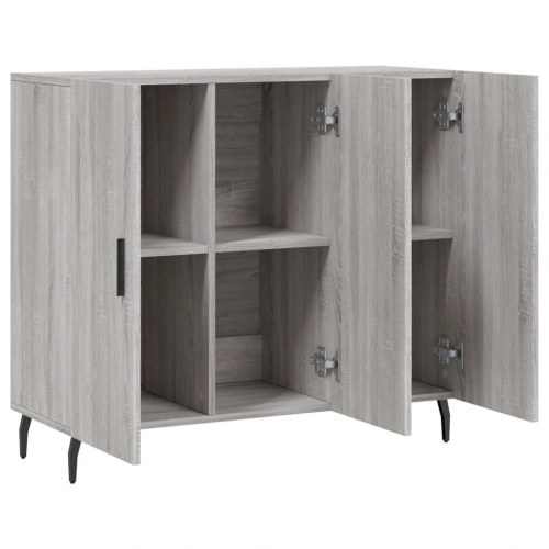 Skab/skænk 90×34×80 cm i konstrueret træ - grå sonoma-eg
