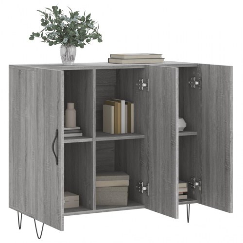 Skænk 90 x 34 x 80 cm - grå sonoma-eg
