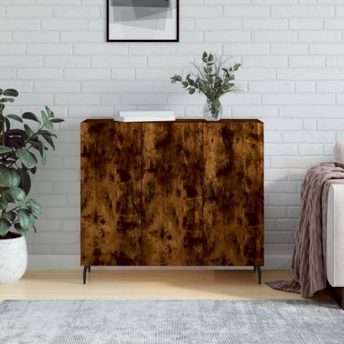 Skab 90 x 34 x 80 cm - røget egetræsfarve