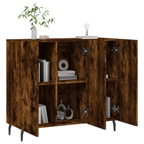 Skab 90 x 34 x 80 cm - røget egetræsfarve