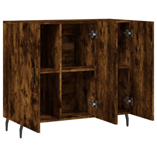 Skab 90 x 34 x 80 cm - røget egetræsfarve