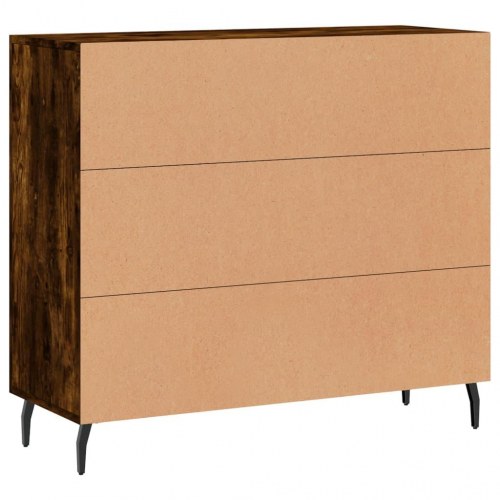 Skab 90 x 34 x 80 cm - røget egetræsfarve