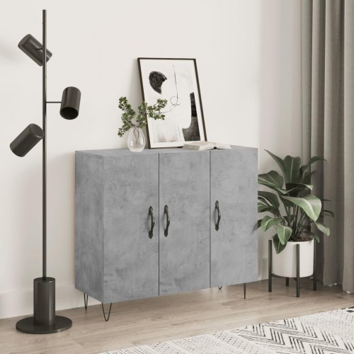 Skænk 90×34×80 cm i konstrueret træ - betongrå