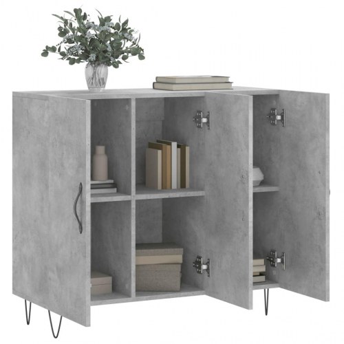 Skænk 90×34×80 cm i konstrueret træ - betongrå