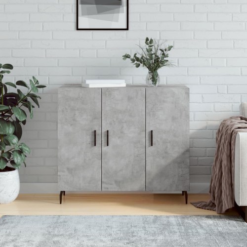 Skænk/skab 90 × 34 × 80 cm i konstrueret træ - betongrå