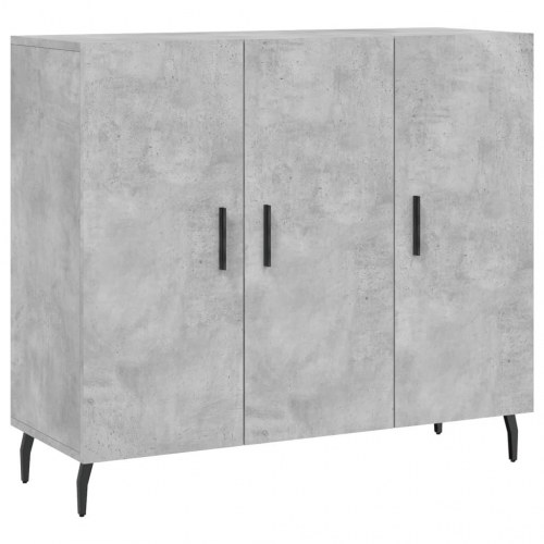 Skænk/skab 90 × 34 × 80 cm i konstrueret træ - betongrå