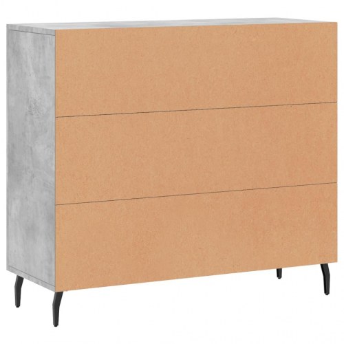 Skænk/skab 90 × 34 × 80 cm i konstrueret træ - betongrå