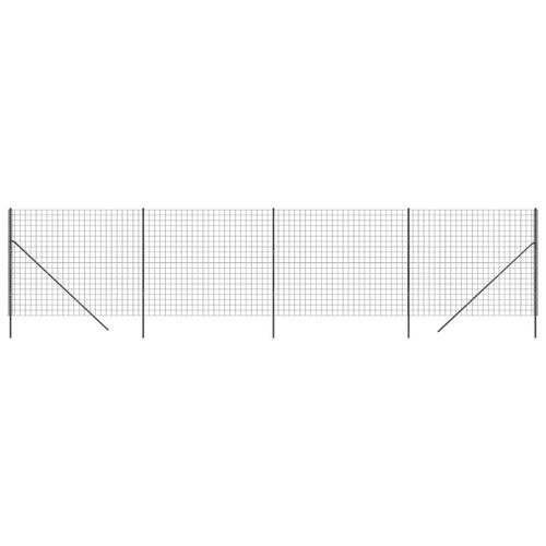Trådhegn 1,4x10 m galvaniseret stål antracitgrå