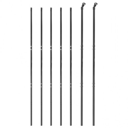 Trådhegn 1,8x10 m galvaniseret stål antracitgrå