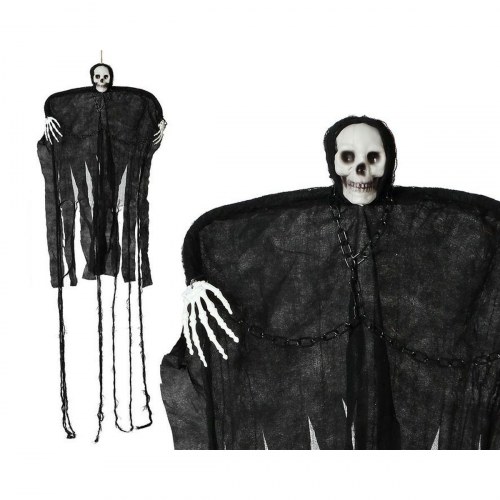Halloween hængende dekoration - kranium, sort, 60 × 100 cm