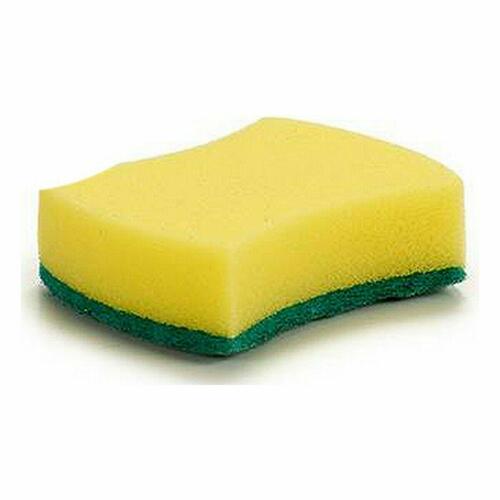Svamp Gul Grøn Syntetisk fiber 10 x 3 x 7,5 cm (96 enheder)